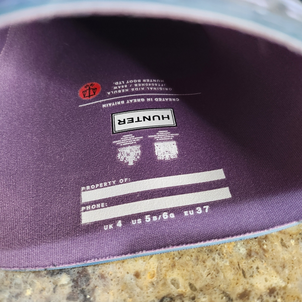 Hunter Purple Rain Boots Iridescent... Only Tried On... - Picture 8 of 8